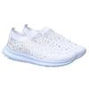 1Pair Women Casual Rhinestone Mesh Sneakers Breathable Lightweight Sports Seasons Comfortable and Athletic Footwear for Indoor and Outdoor Activities White view 1