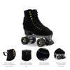 BTFL Pro Roller Skates Women, Kids & Men -Suede Boot- Indoor, Outside, Rink, & Rhythmic Roller Skating. Black, Blue, Gray, Green, Pink, White (Faya Pro, US Womens: 09 / US Mens: 7.5) view 2