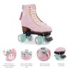 BTFL Pro Roller Skates Women, Kids or Men - Pink, Genuine Suede, Ideal for Outdoor Skating, Rink, Artistic and Rhythmic Skating. Stylish Colors Available. (Ava Pro US Womens: 8 / US Mens: 6.5) view 2