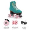 BTFL Pro Roller Skates Women, Kids & Men -Teal, Suede Boot- Indoor, Outside, Rink, & Rhythmic Roller Skating. Black, Blue, Gray, Green, Pink, White (Liam Pro, US Womens: 10 / US Mens: 8,5) view 3