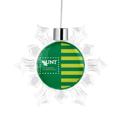 University of North Texas Snowflake Christmas Tree Ornament Decoration for Tree Party Home Holiday Decor (University of North Texas 2)