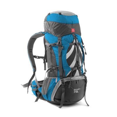 UOOD Trekking Rucksack, Hiking Backpack 70L,Mountaineering Backpack Waterproof with Rain Cover for Men Women,Travel Backpack for Camping Climbing Outdoor Sports High Capacity (Color : Blue)