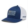 Columbia Unisex PFG Fish Flag Mesh Ball Cap - Mid, Carbon/White/Cool Green, Large/X-Large view 1
