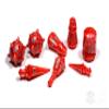 PolyHero Warrior Dice Set  Crimson Carnage | 8 Weapon-Themed RPG Dice for D&D & TTRPG'S | Spike Ball d20s, Sword d6 | Unique Gift for Tabletop Gamers view 1