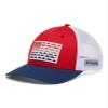 Columbia Unisex PFG Fish Flag Mesh Snap Back - Low, Red Spark/White/Carbon, One Size view 4