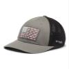 Columbia Unisex PFG Fish Flag Mesh Ball Cap - Mid, Titanium/Black, Large/X-Large view 4
