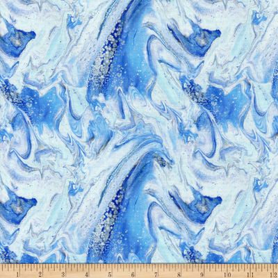 QT Fabrics Fusion II Wave Ice Blue, Fabric by the Yard