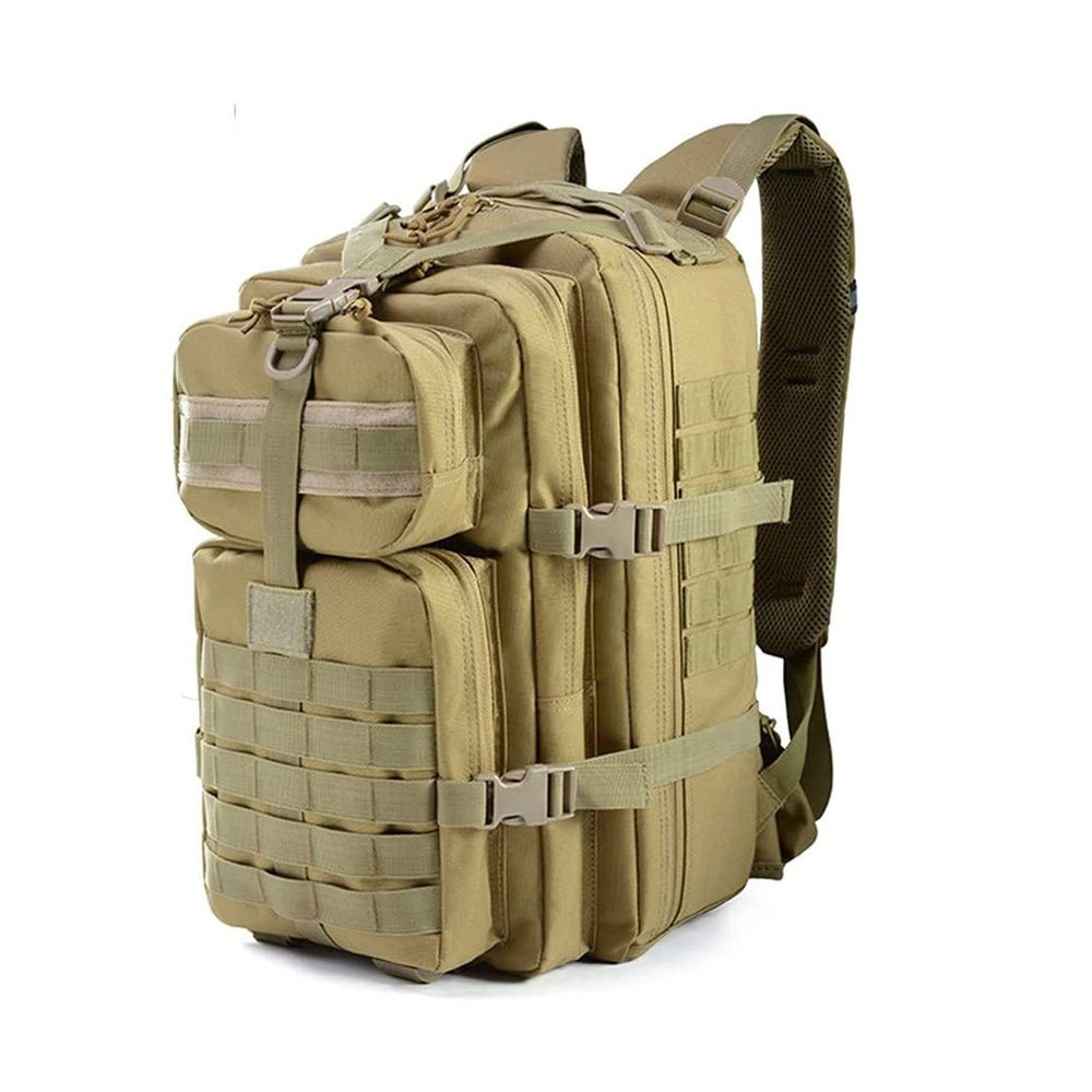 UOOD Hiking Backpack, Waterproof Travel Bag Unisex Outdoor Camping Mountaineering Walking for Backpacking, Hiking, Running, Cycling, and Climbing High Capacity (Color : Khaki)
