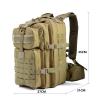UOOD Hiking Backpack, Waterproof Travel Bag Unisex Outdoor Camping Mountaineering Walking for Backpacking, Hiking, Running, Cycling, and Climbing High Capacity (Color : Khaki) view 3