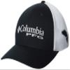 Columbia Unisex PFG Logo Mesh Ball Cap - High, Black, Small/Medium view 1