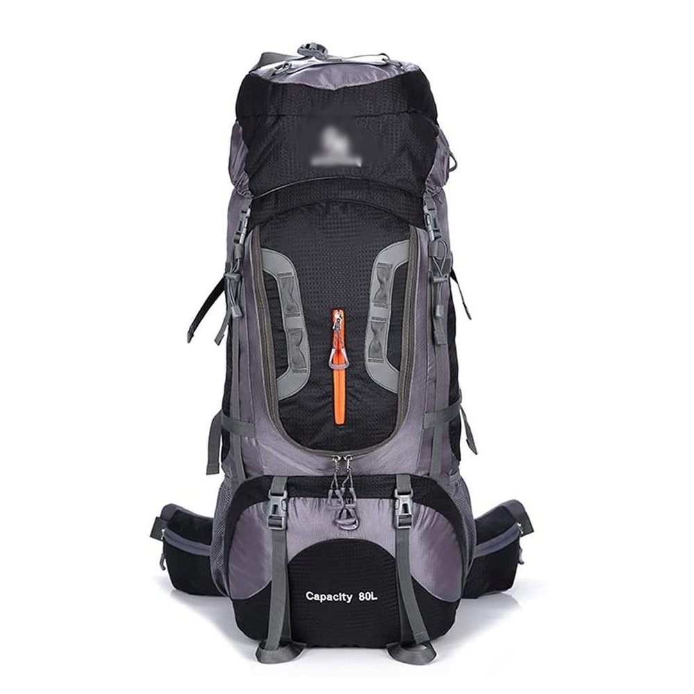 UOOD Hiking Backpack 80L Mountaineering Backpack Rucksacks for Men Women,Tear and Water-Resistant Ideal for Camping Climbing Biking Trekking Travel Outdoor(Gray) High Capacity (Color : Black)