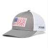 Columbia Unisex PFG Fish Flag Mesh Ball Cap - Mid, Titanium/White, Large/X-Large view 4