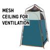 Kelty Discovery H2GO Privacy Shelter, Campsite Shower and Changing Shelter, Zippered Entry, Steel Pole Frame, Freestanding (Iceberg Green) view 2