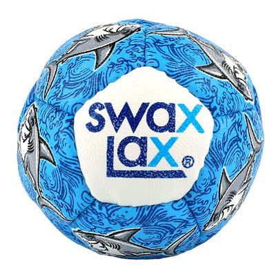 SWAX LAX Lacrosse Training Ball - Indoor Outdoor Practice Less Bounce & Rebounds (1 Shark)