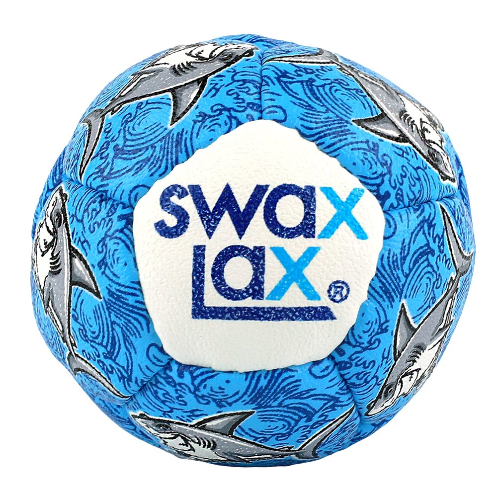 SWAX LAX Lacrosse Training Ball - Indoor Outdoor Practice Less Bounce & Rebounds (1 Shark)
