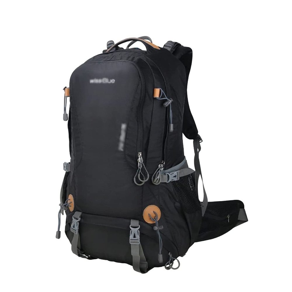 UOOD 40L Water Resistant Men Women Hiking Backpack Lightweight Outdoor Sports Traveling Rucksack Cycling Mountaineering Camping Walking Daypack High Capacity (Color : Black)
