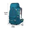 UOOD 50L Lightweight Hiking Backpack, Multi-Functional Water-Resistant Casual Camping Trekking Rucksack for Cycling Travel Climbing Mountaineer Outdoor Sport High Capacity (Color : Green) view 2