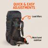 Kelty Asher Day Hiking Pack, 18-85 Liter Capacity, Hiking, Backpacking, Travel Pack, Internal Frame 2023 Model (85L Beluga) view 3