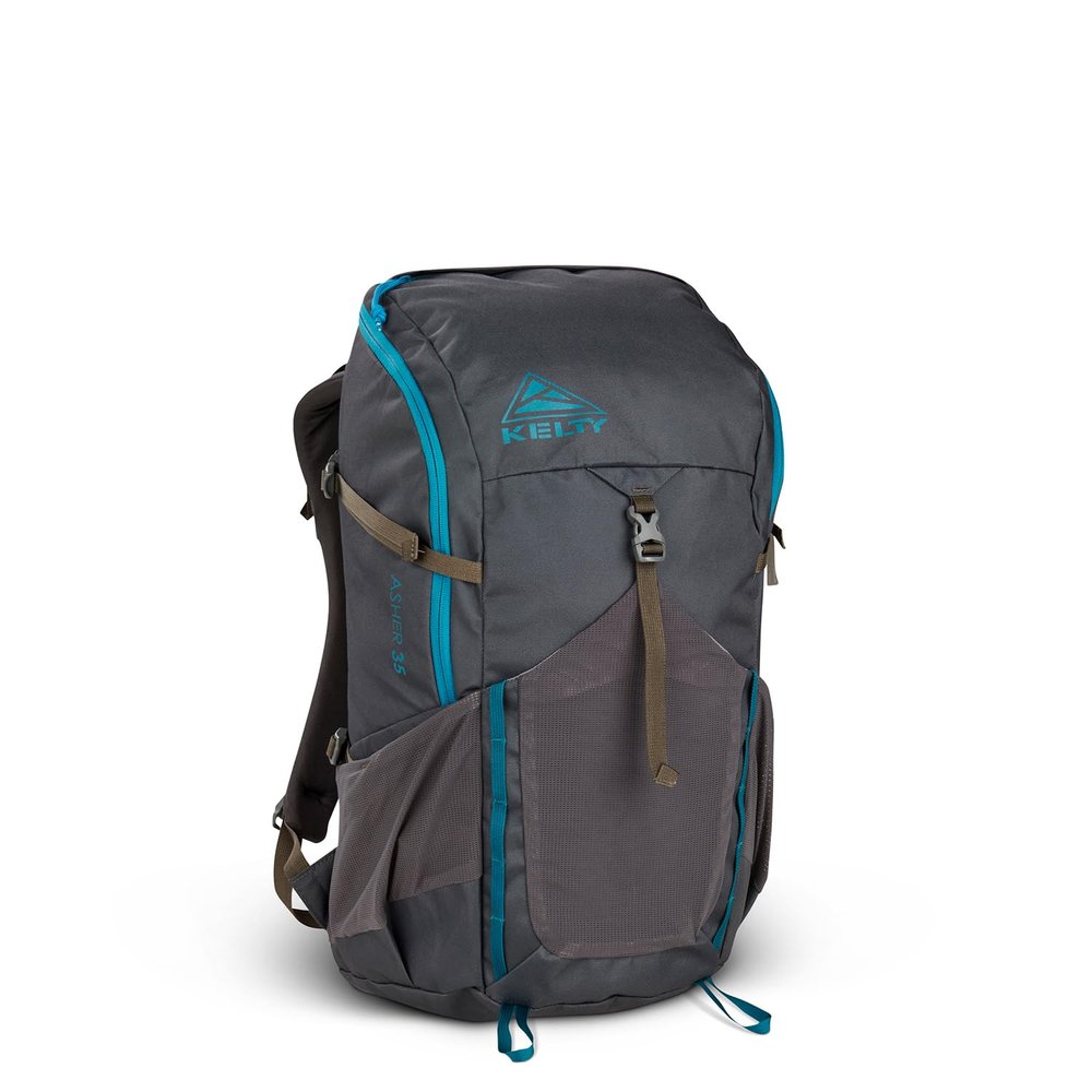 Kelty Asher Day Hiking Pack, 18-85 Liter Capacity, Hiking, Backpacking, Travel Pack, Internal Frame 2023 Model (35L Beluga)