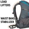 Kelty Asher Day Hiking Pack, 18-85 Liter Capacity, Hiking, Backpacking, Travel Pack, Internal Frame 2023 Model (35L Winter Moss) view 2