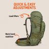 Kelty Asher Day Hiking Pack, 18-85 Liter Capacity, Hiking, Backpacking, Travel Pack, Internal Frame 2023 Model (55L Winter Moss) view 3
