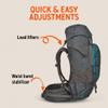 Kelty Asher Day Hiking Pack, 18-85 Liter Capacity, Hiking, Backpacking, Travel Pack, Internal Frame 2023 Model (55L Beluga) view 3