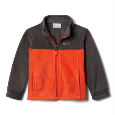 Columbia Youth Boys Steens Mt II Fleece, Red Quartz/Shark, Large