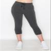 ALWAYS Women's Capri French Terry Jogger Pants - Premium Soft Lightweight Solid Drawstring Stretch Pockets Sweatpants Charcoal Medium view 2