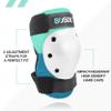 80SIX Multi-Sport Pad Set Protective Gear for Skateboarding, Biking, Roller Skating, and Scooter (Surf Green Teal, 14+ Medium/Large) view 2