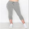 ALWAYS Women's Capri French Terry Jogger Pants - Premium Soft Lightweight Solid Drawstring Stretch Pockets Sweatpants Heather Grey X-Small view 2
