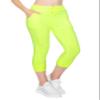 ALWAYS Women's Capri French Terry Jogger Pants - Premium Soft Lightweight Solid Drawstring Stretch Pockets Sweatpants Neon Lime Large view 1