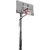 Silverback Ghost 60" Height Adjustable In-Ground Basketball Hoop with Tinted Tempered Glass Backboard, Pro-Style Breakaway Rim, Pole and Backboard Pad
