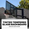Silverback Ghost 60" Height Adjustable In-Ground Basketball Hoop with Tinted Tempered Glass Backboard, Pro-Style Breakaway Rim, Pole and Backboard Pad view 2
