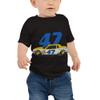 JG Infinite Ron Bouchard 1981#47 Stock Car Racing Race Car Baby Jersey Short Sleeve Tee Black view 1