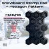 FRESHe Snowboard Stomp Pad - Hexagon Pattern - Specialized Stomp Pad Designed for Better Grip & Adhesion to Snowboards view 3