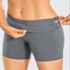 CRZ YOGA Women's Naked Feeling Biker Shorts - 6 Inches High Waist Yoga Workout Running Gym Spandex Dark Carbon Small view 3