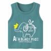 ACSUSS Toddler Baby Boys Cartoon Pattern Printed Vest Top Sleeveless Summer Clothes Workout Daily Playwear Light Green 5-6 view 1