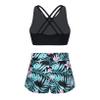 Choomomo Kids Girls 2 Pieces Swimsuit Crisscross Back Bra Top with Boyshorts Tankini Bathing Suits Green 16 view 2