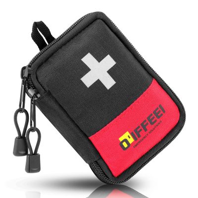 O'IFFEEI Small Mini First Aid Kit Bag Empty, Handy Portable for Camping Hiking Backpacking Car Home Office. Mini Medical Bag for Emergency and Survival.