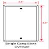 Art Plates - One Gang Blank OVERSIZED Switch Plate - OVER SIZE Switch Plate Cover - Rack and Cue - (Made in USA) view 2