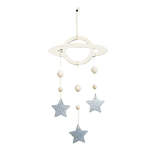 Ceramic Joe Creative Dream Catcher Handmade Wind Chimes Garden Living Room Bedroom Wall Pendant DIY Birthday Gift Room Decor (Comet and Star)