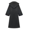 Bichingda Adult Robe Hooded Cloak Halloween Christmas Party Cosplay Costume Vampire Tunic Hooded Uniform Black view 2