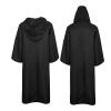 Bichingda Adult Robe Hooded Cloak Halloween Christmas Party Cosplay Costume Vampire Tunic Hooded Uniform Black view 3