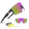 BangLong Cycling Sunglasses Polarized Sports Glasses for Men Women with 3 Interchangeable Lenses for Running Baseball Glasses view 1
