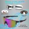 BangLong Cycling Sunglasses Polarized Sports Glasses for Men Women with 3 Interchangeable Lenses for Running Baseball Glasses view 2