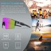 BangLong Cycling Sunglasses Polarized Sports Glasses for Men Women with 3 Interchangeable Lenses for Running Baseball Glasses view 3