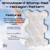 FRESHe Clear Snowboard Stomp Pad - Hexagon Pattern - Specialized Stomp Pad Designed for Better Grip & Adhesion to Snowboards view 2