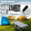 Slsy Folding Camping Cot for Adults with Pad, Padded Portable Sleeping Cots, Camp Bed with Carry Bag for Outdoor Travel, Beach, Hiking view 4