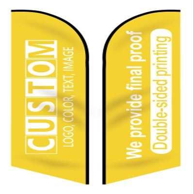 8.2FT 2.5M Custom Feather Flags Double Sided Ground Flag Pole Outdoor Banner With Pole