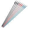 OBTOUTDOOR 6pcs 32'' Aluminum Arrows Removable Tips Spine 450 Practice Hunting for Recurve Bow (Red) view 1